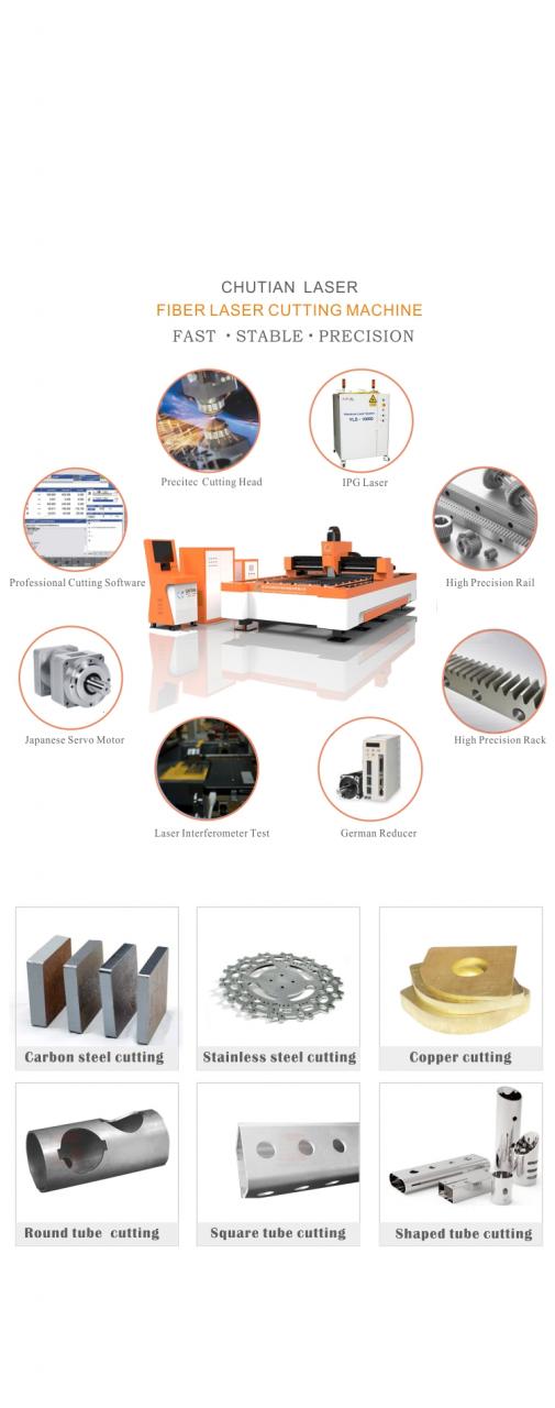 Cnc Laser Manufacture 500W 1000W 2000W Stainless Steel Fiber Laser Cutting Machine دستگاه برش لیزری ساخت لیزر Cnc 500W 1000W 2000W الیاف فولاد ضد زنگ