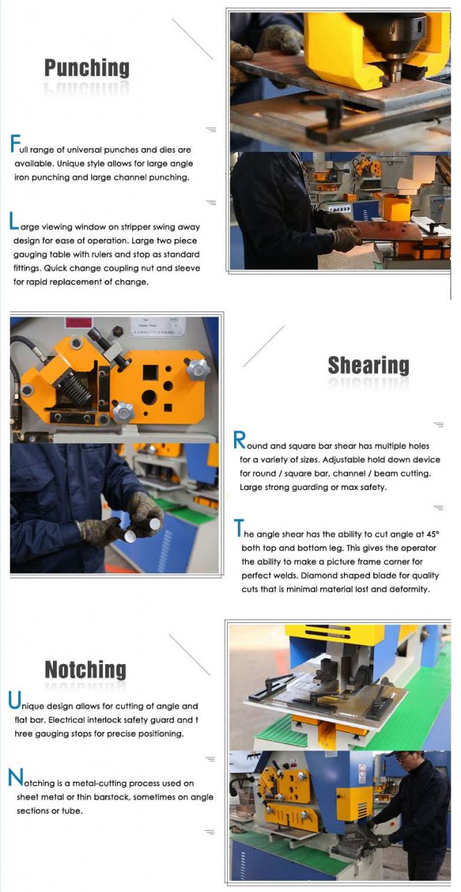 ابزارآلات دستی 25 تنی هیدرولیک آیرونورکر دستگاه پانچ و برش ترکیبی هیدرولیک