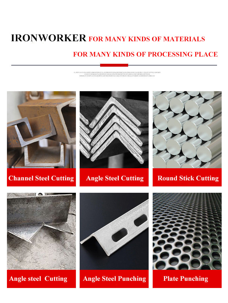 Hydraulic Ironworker 25 Ton Hand Tools Hydraulic Combined Punching And Cutting Machine ابزارآلات دستی 25 تنی هیدرولیک آیرونورکر دستگاه پانچ و برش ترکیبی هیدرولیک