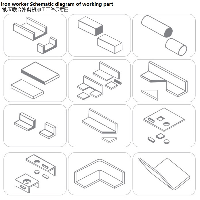 دستگاه برش و پانچ هیدرولیک Ironworker سری Q35y