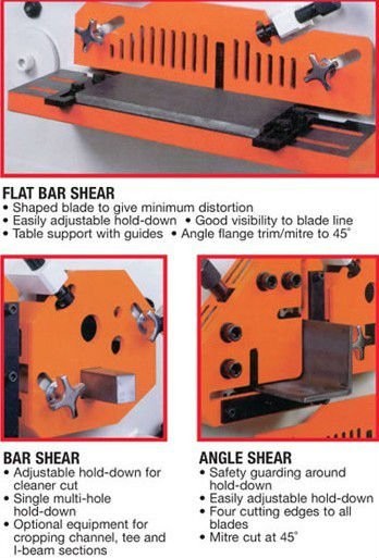 Q35y Series Multifunctional Hydraulic Iron Worker Combined Shearing And Punching Machine دستگاه برش و پانچ ترکیبی کارگر آهن هیدرولیک چند منظوره سری Q35y